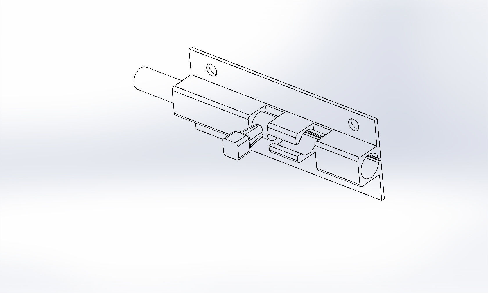 Barrel Bolt 3D model_3