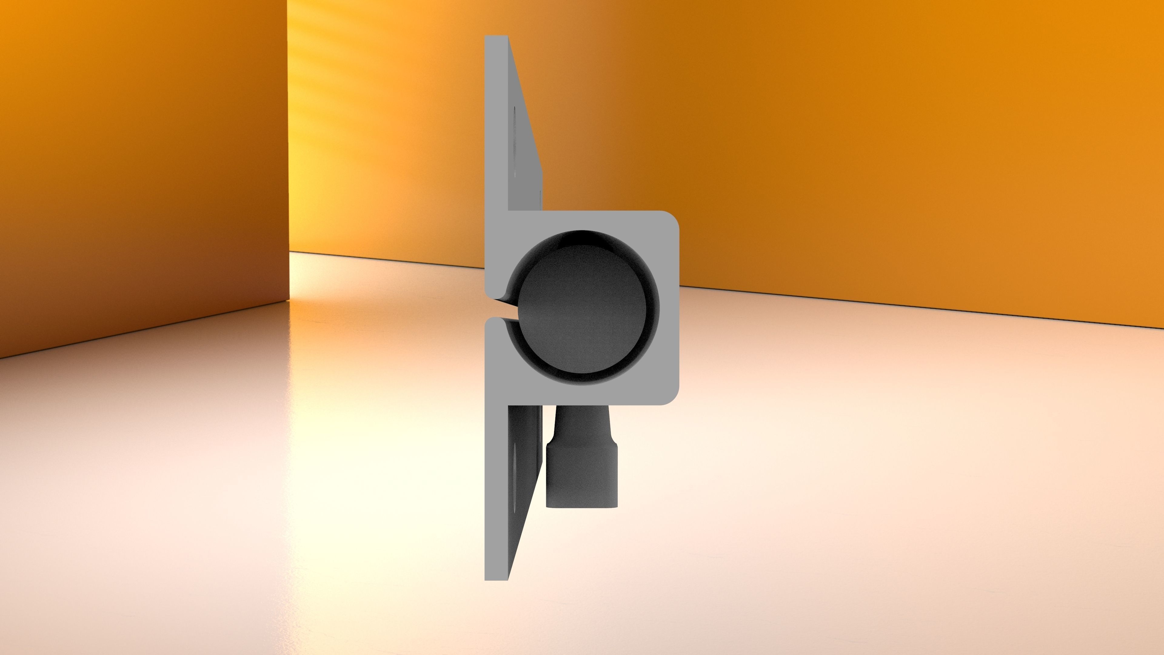 Barrel Bolt 3D model_2
