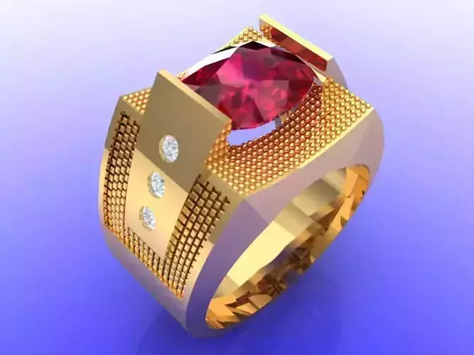 Oval stone ring - Oval ring - N951