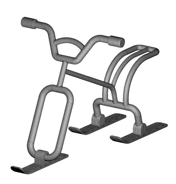 Skating Snow Bike 3D print model_3