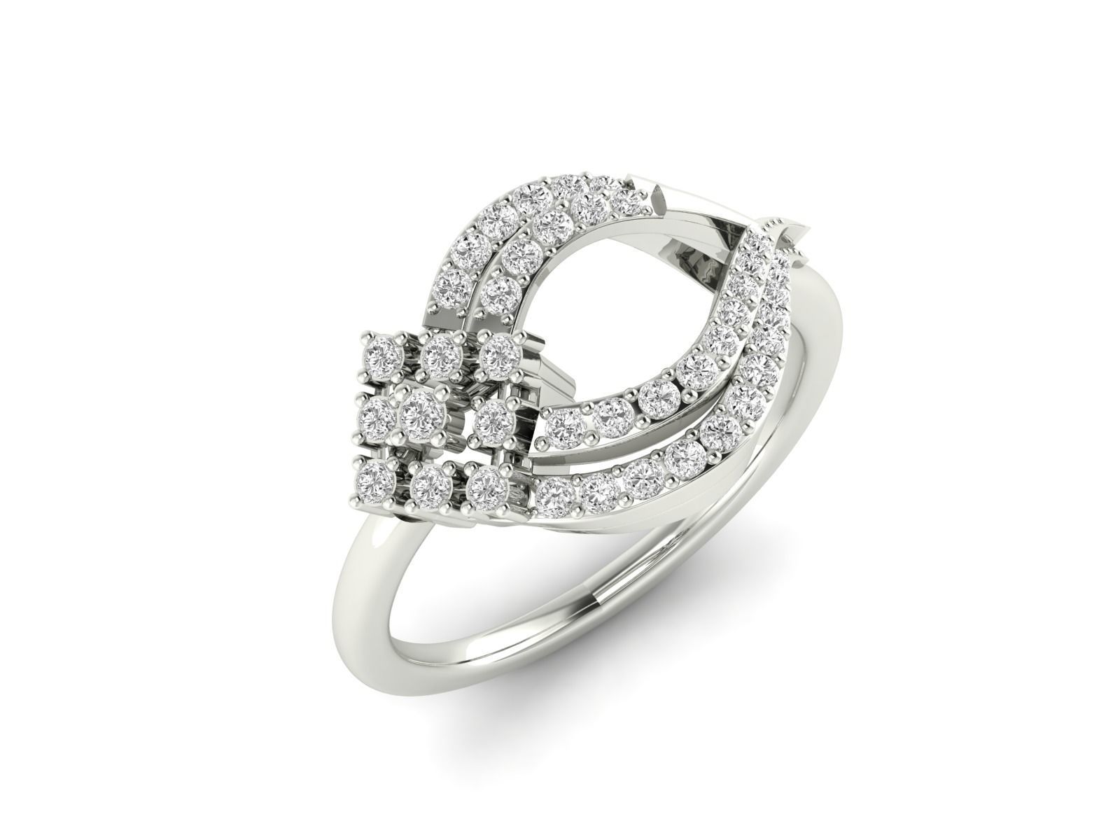 Women Ring 3dm stl render detail 3D print model_9