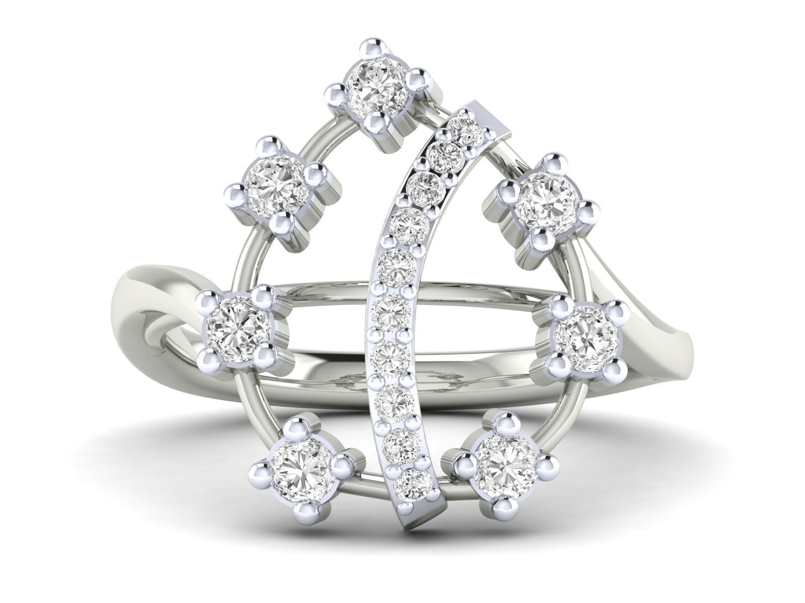 Women Ring 3dm stl render detail 3D print model_15