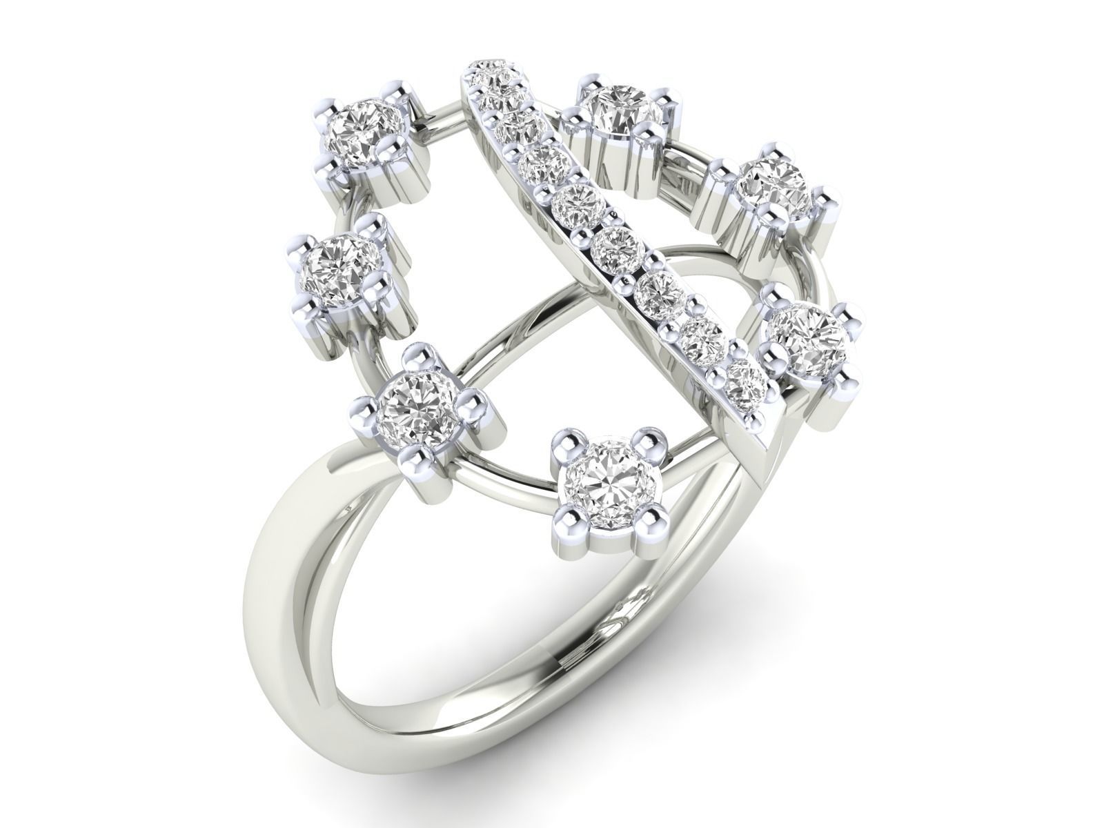 Women Ring 3dm stl render detail 3D print model_9