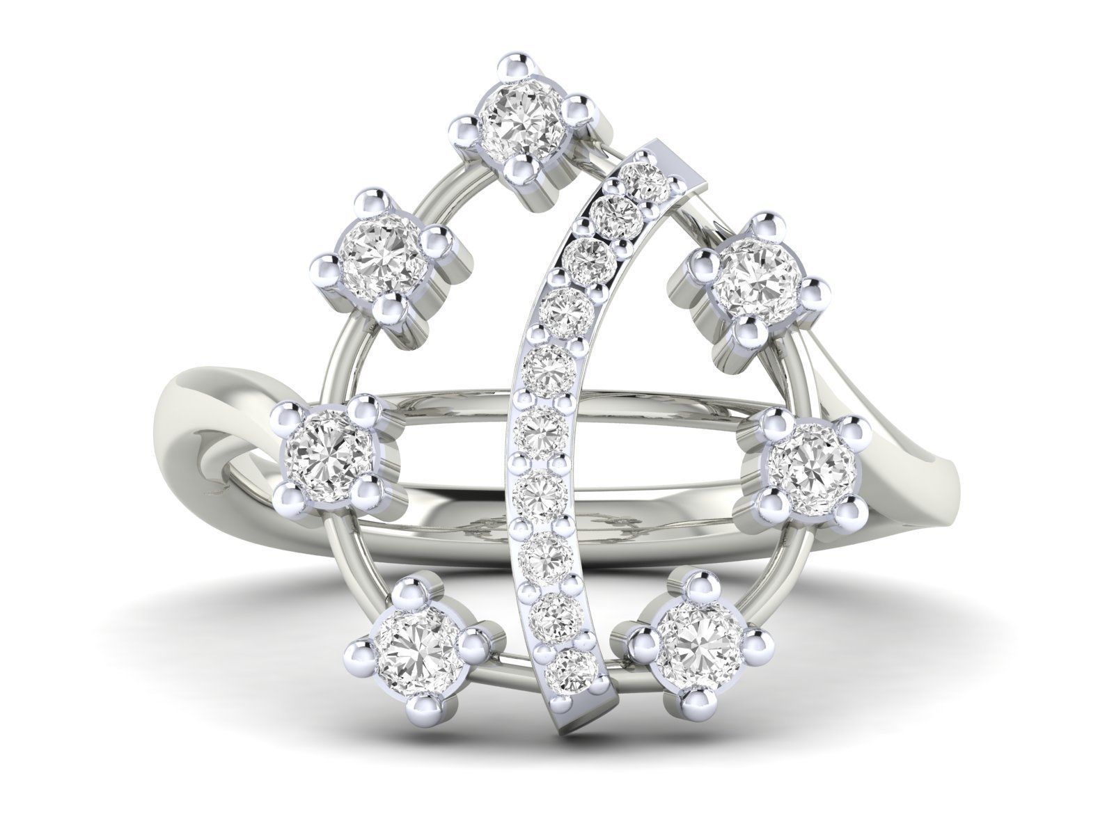 Women Ring 3dm stl render detail 3D print model_14