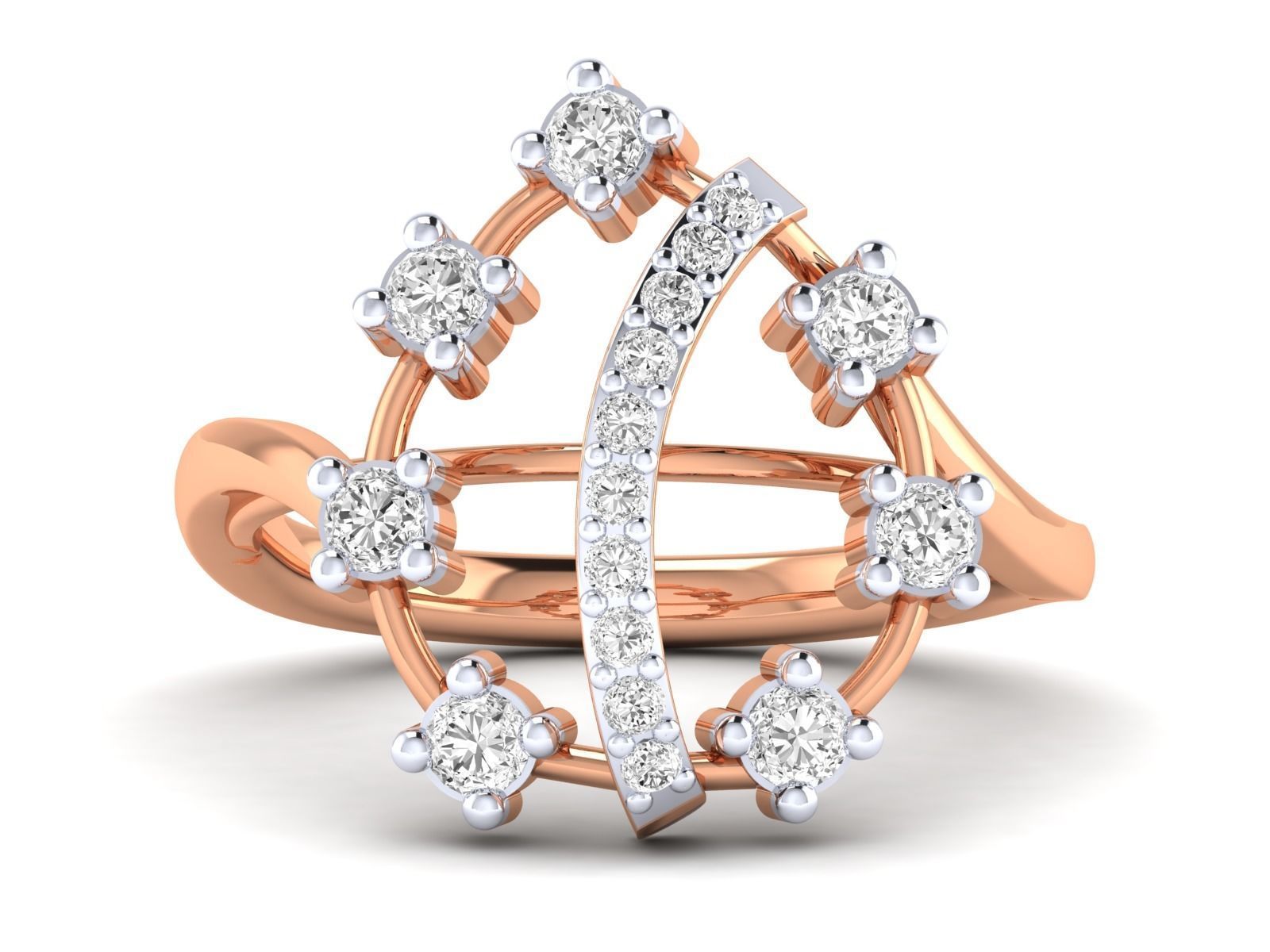 Women Ring 3dm stl render detail 3D print model_7