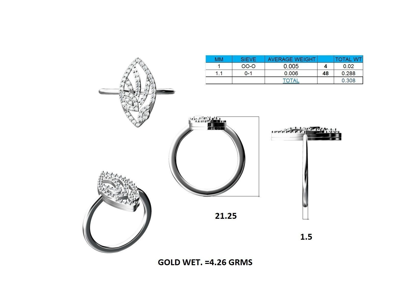 Women Ring 3dm stl render detail 3D print model_8