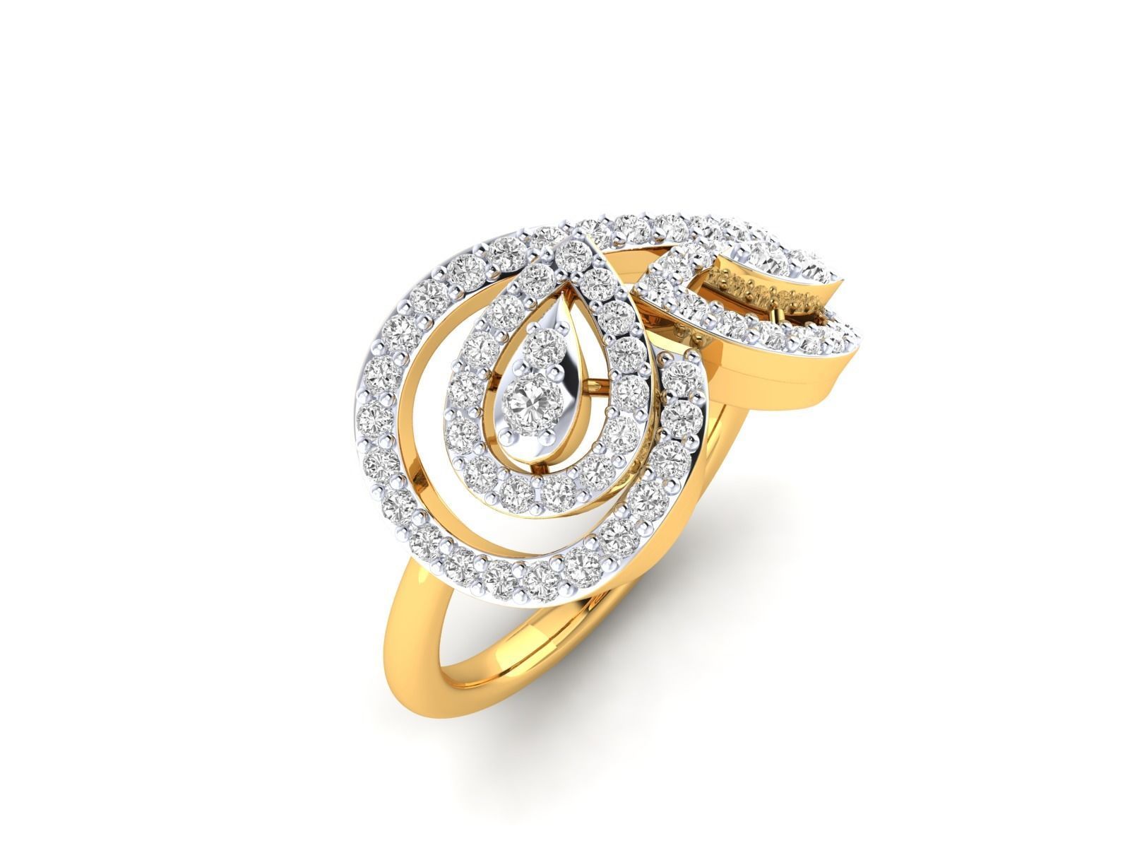 Women Ring 3dm stl render detail 3D print model_17