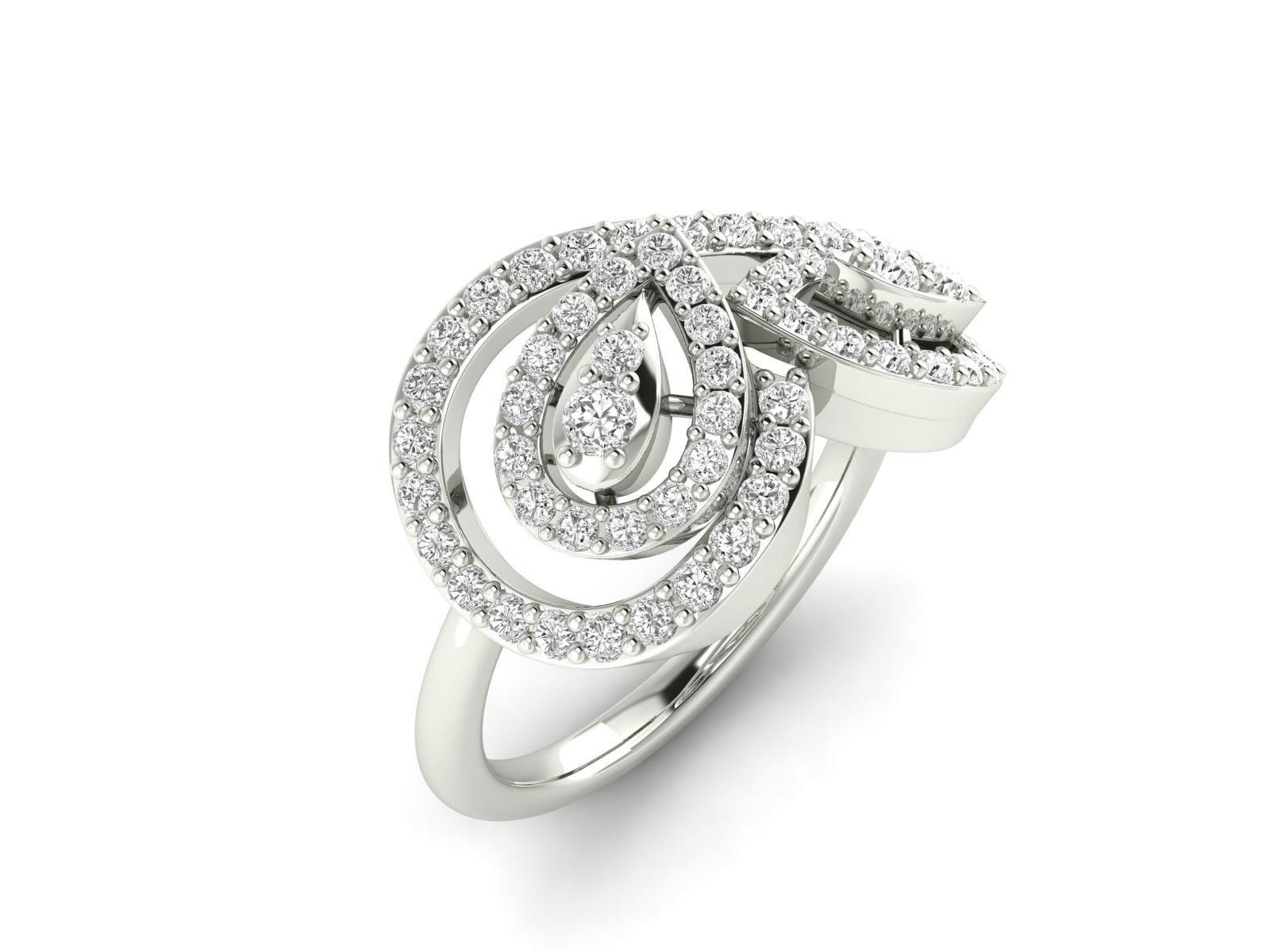 Women Ring 3dm stl render detail 3D print model_9