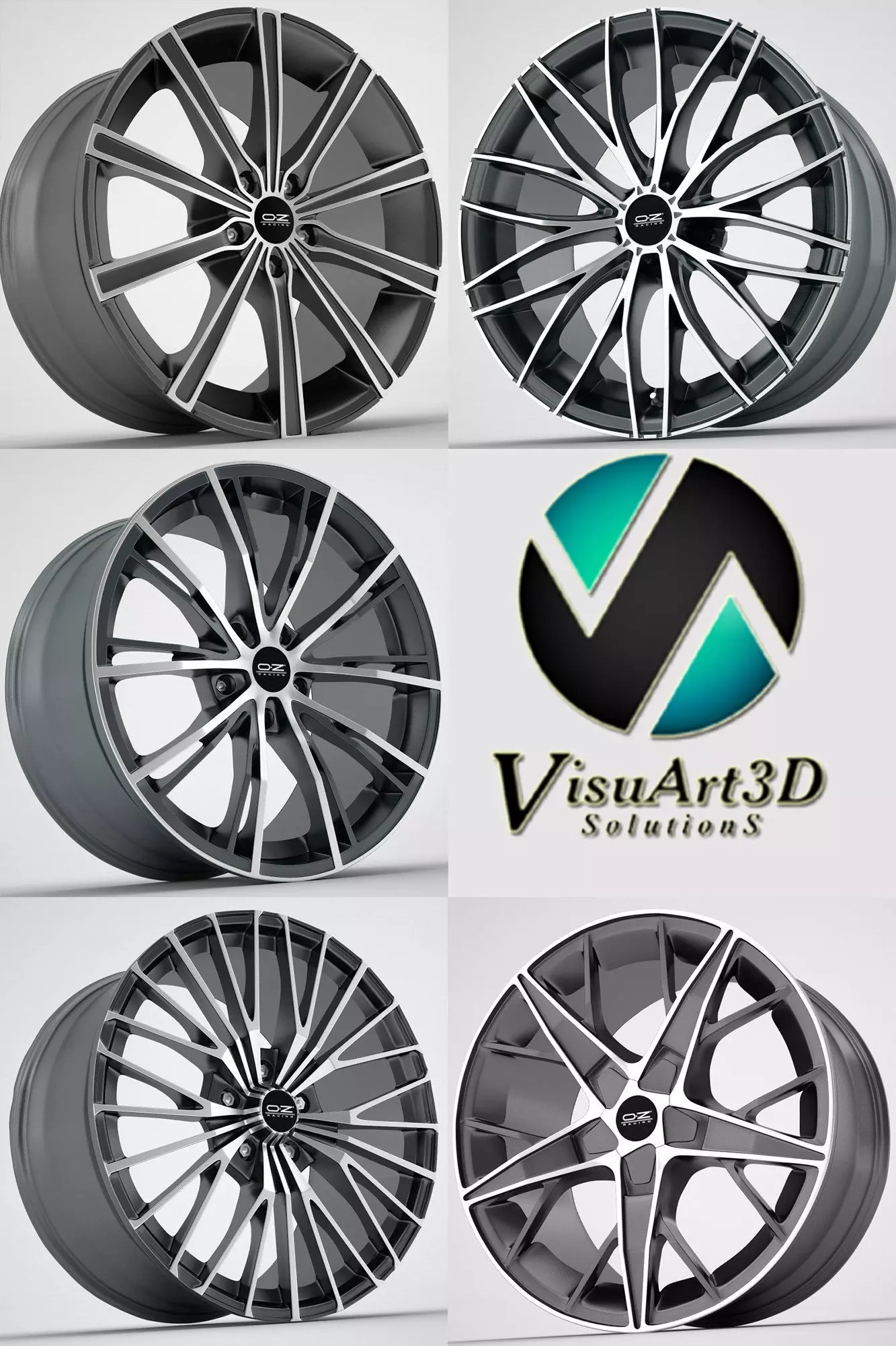 OZ rims collection 3D model