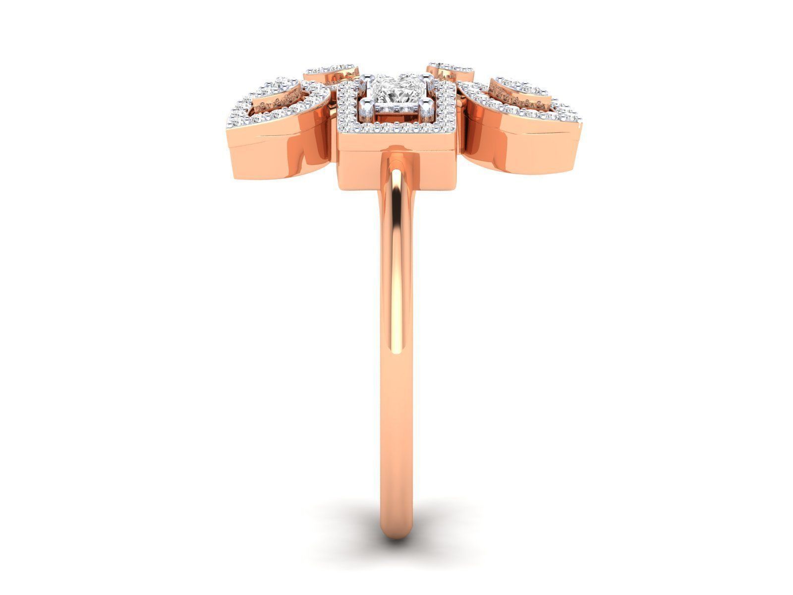 Women Ring 3dm stl render detail 3D print model_5