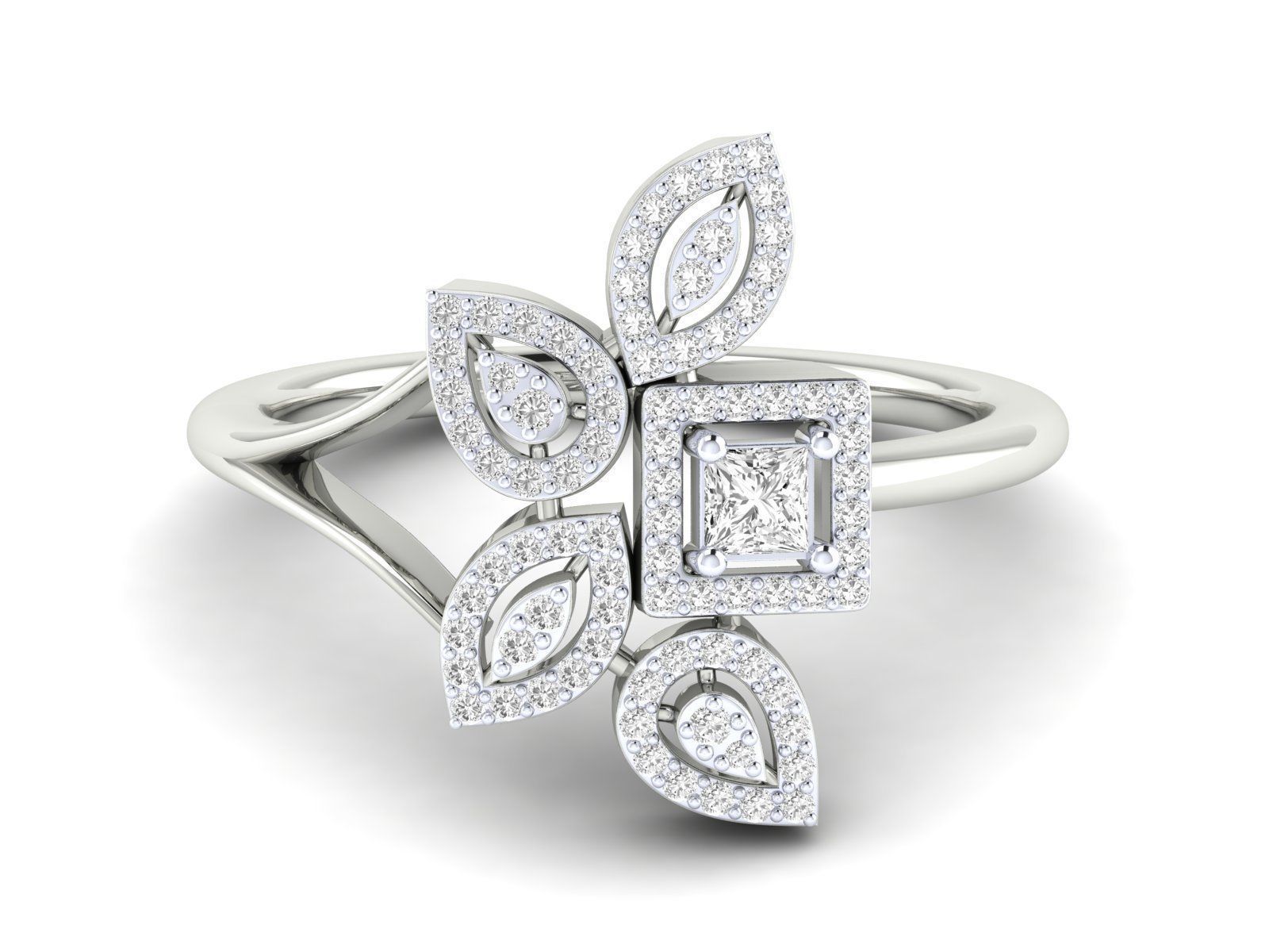 Women Ring 3dm stl render detail 3D print model_14