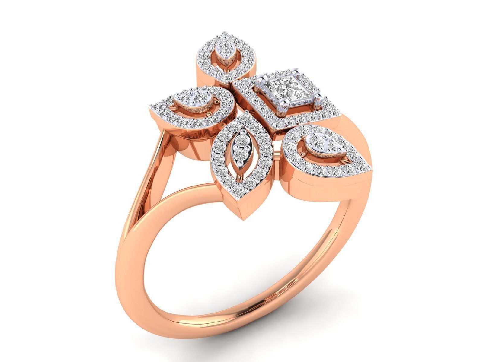 Women Ring 3dm stl render detail 3D print model_1