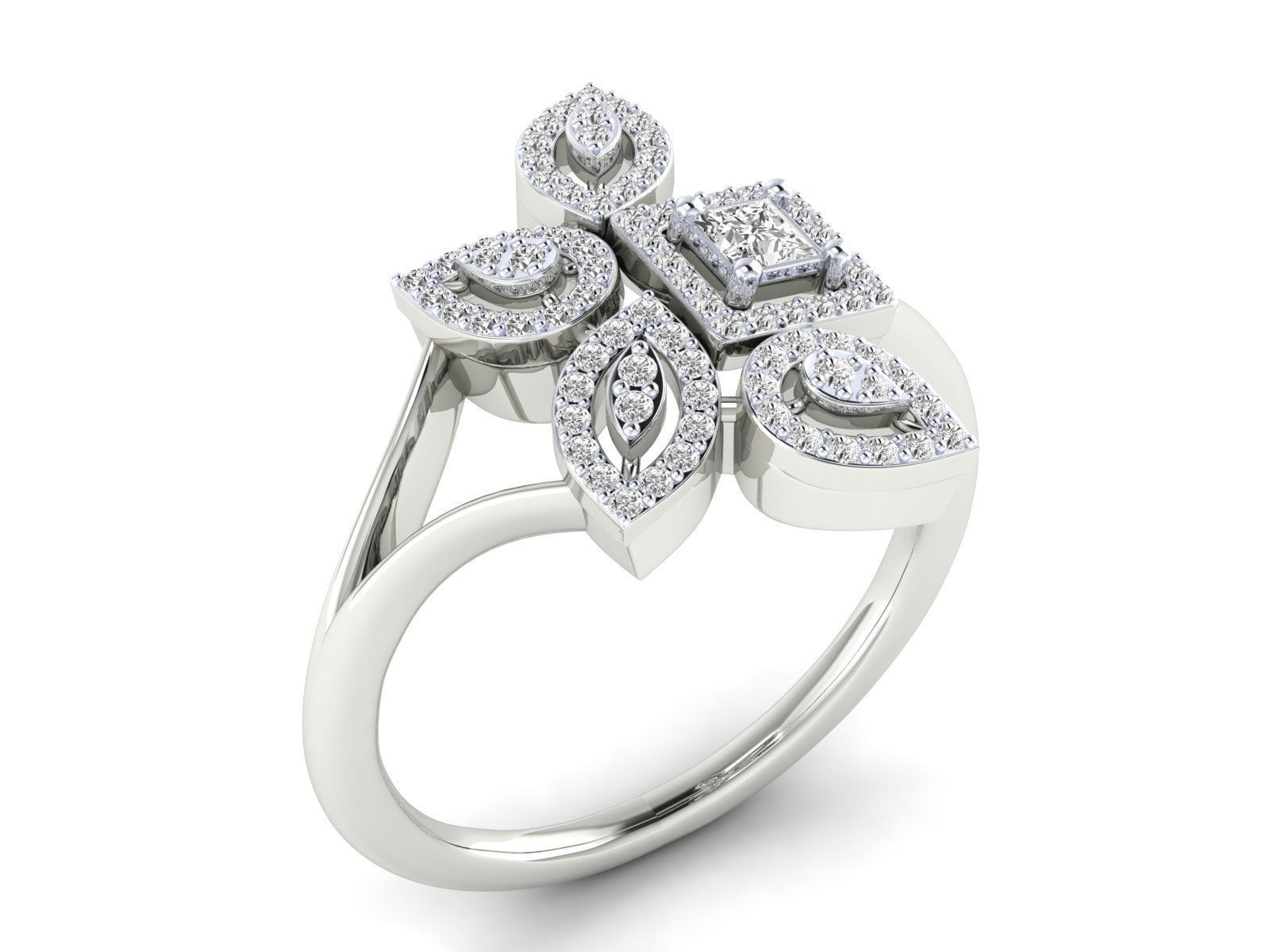 Women Ring 3dm stl render detail 3D print model_8