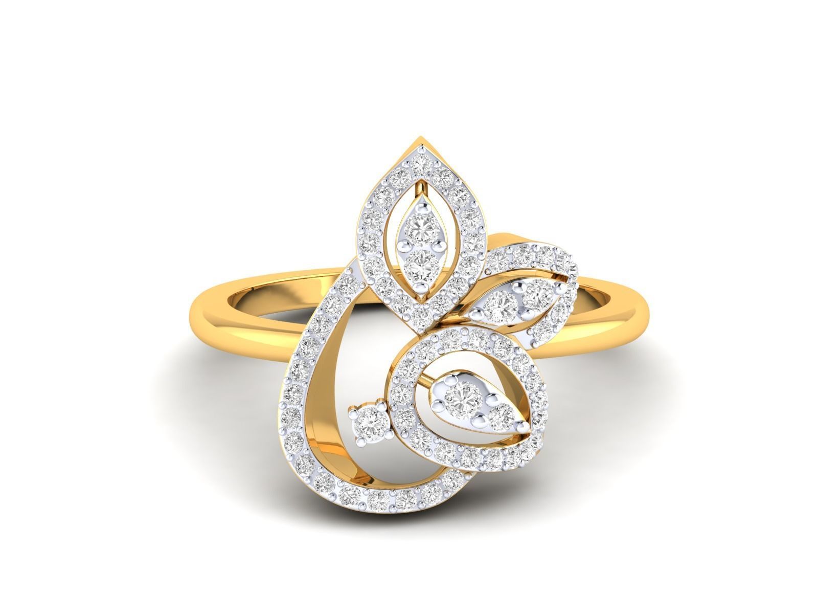 Women Ring 3dm stl render detail 3D print model_23