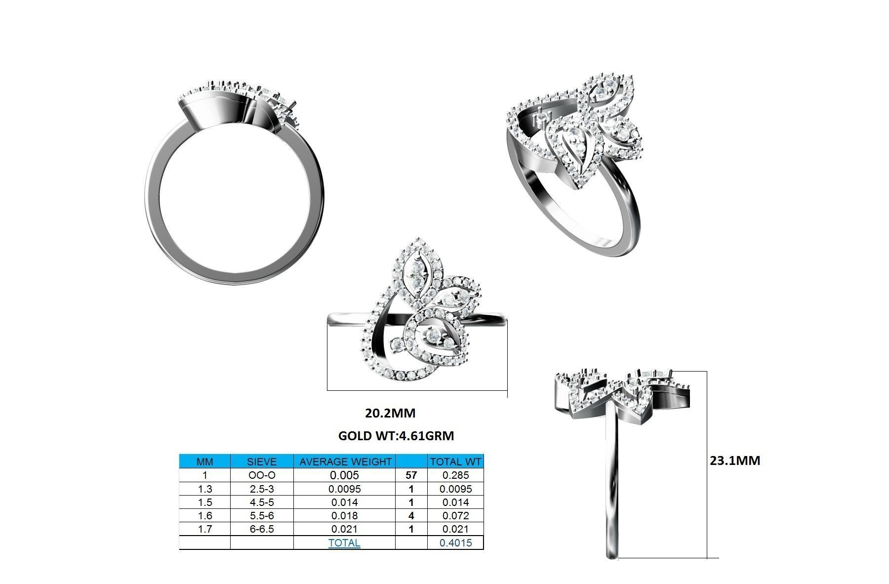 Women Ring 3dm stl render detail 3D print model_24