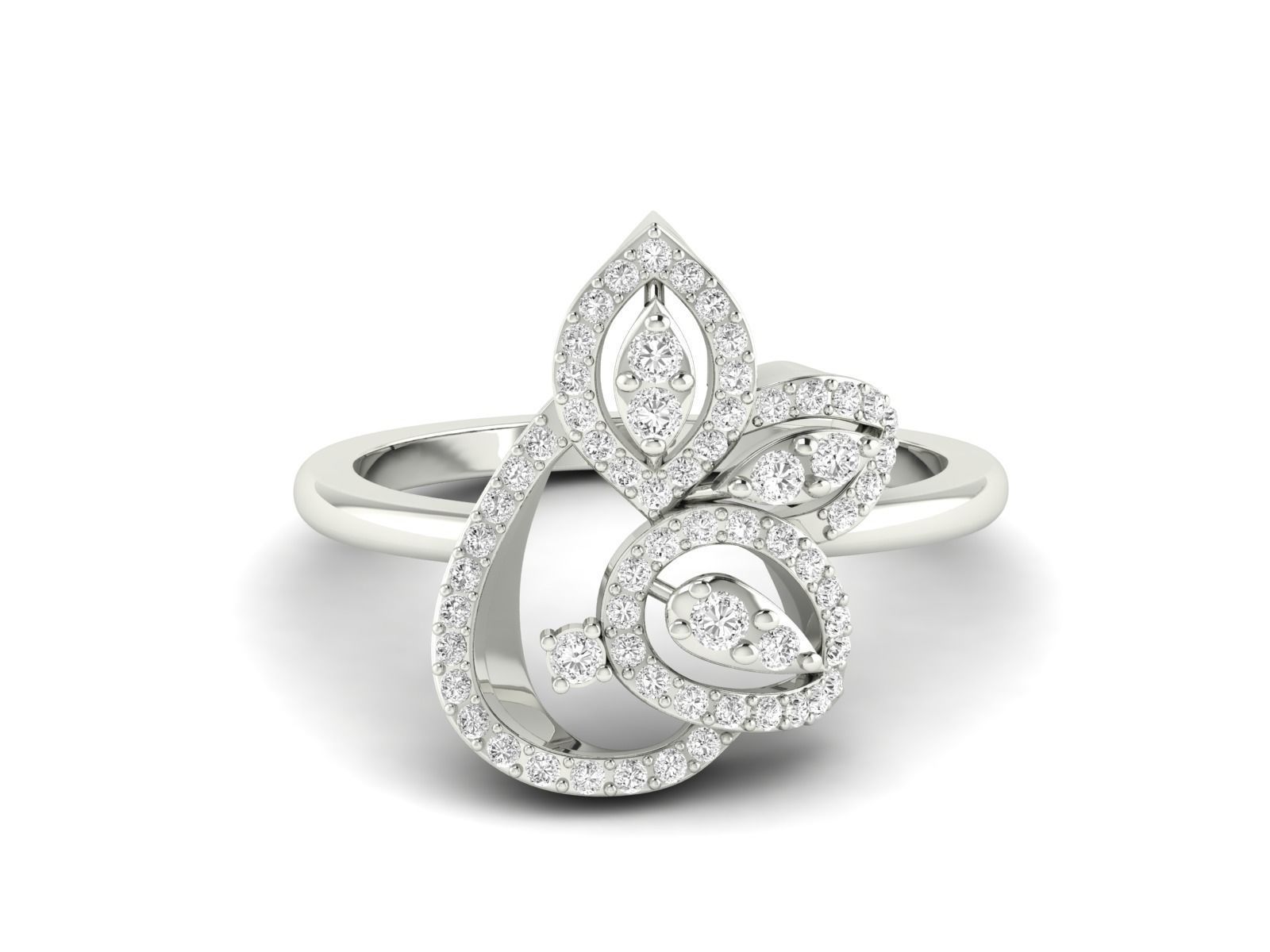 Women Ring 3dm stl render detail 3D print model_15