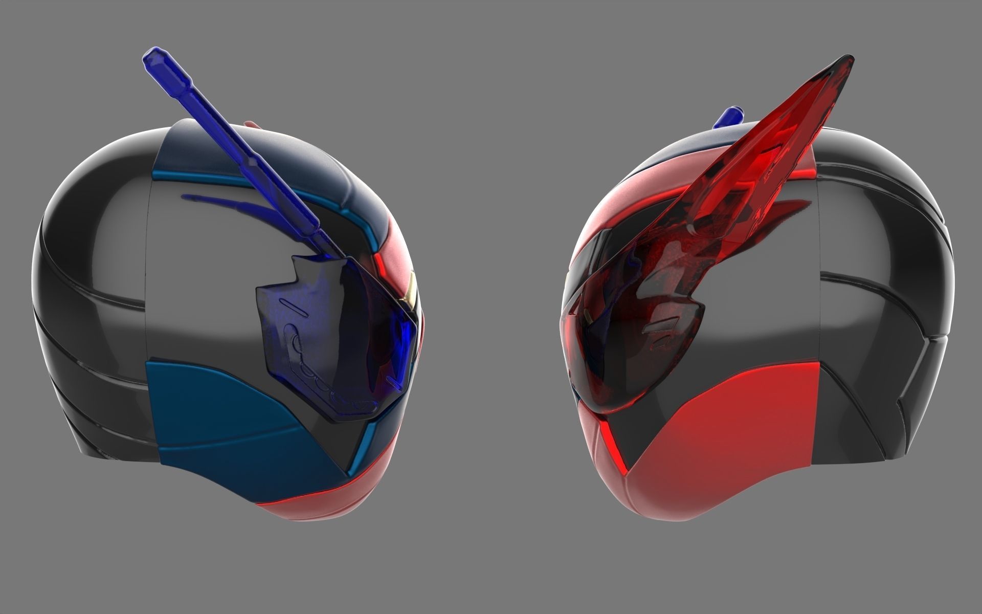 Kamen Rider Build Helmet 3D print model_1
