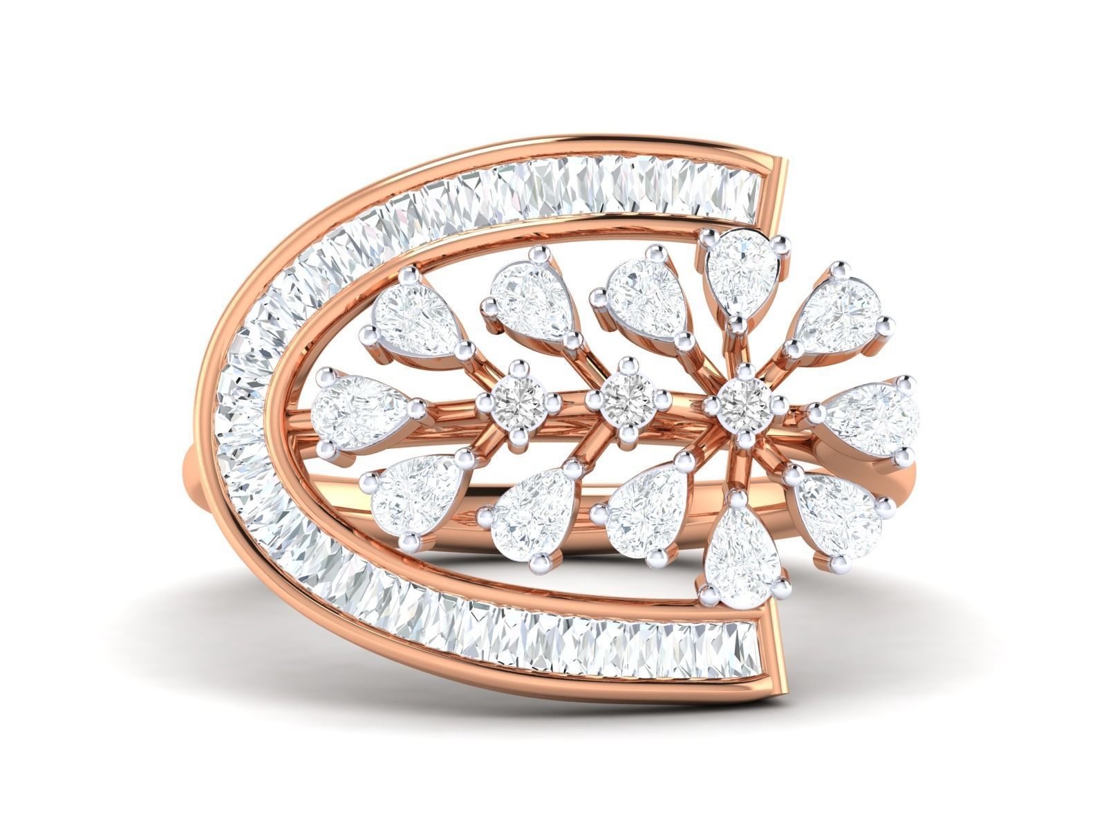 Women Ring 3dm stl render detail 3D print model_7