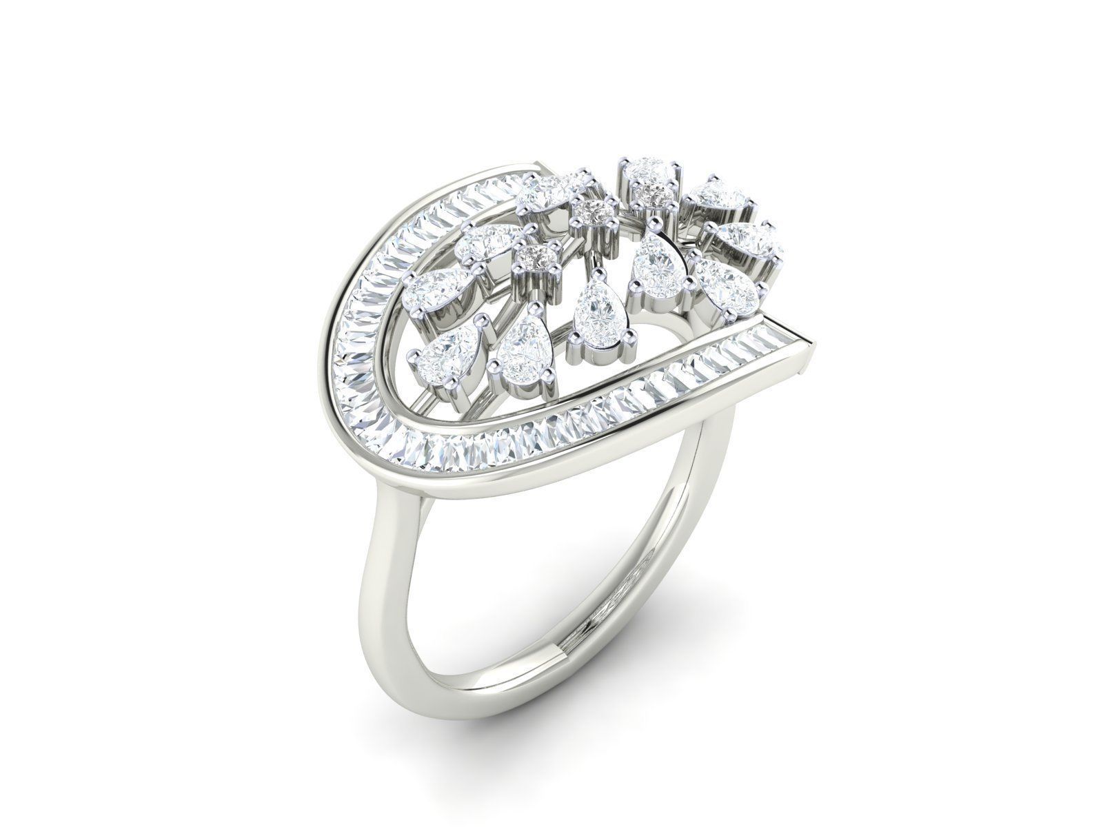 Women Ring 3dm stl render detail 3D print model_8