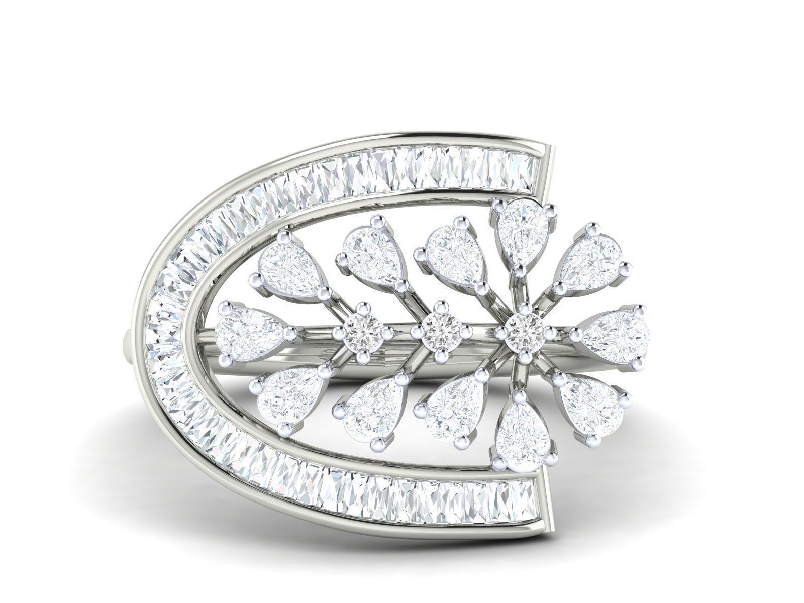 Women Ring 3dm stl render detail 3D print model_14