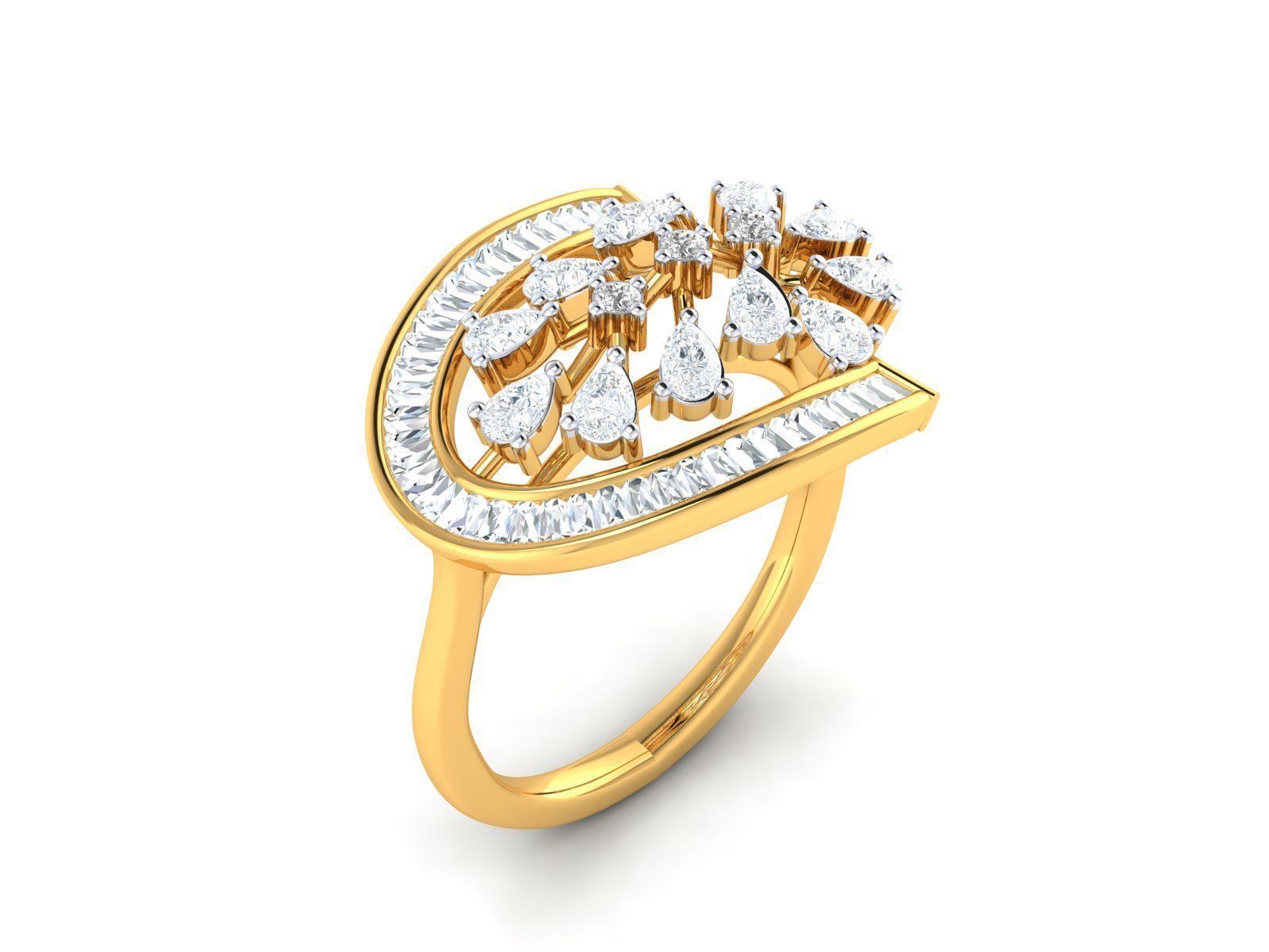 Women Ring 3dm stl render detail 3D print model_16