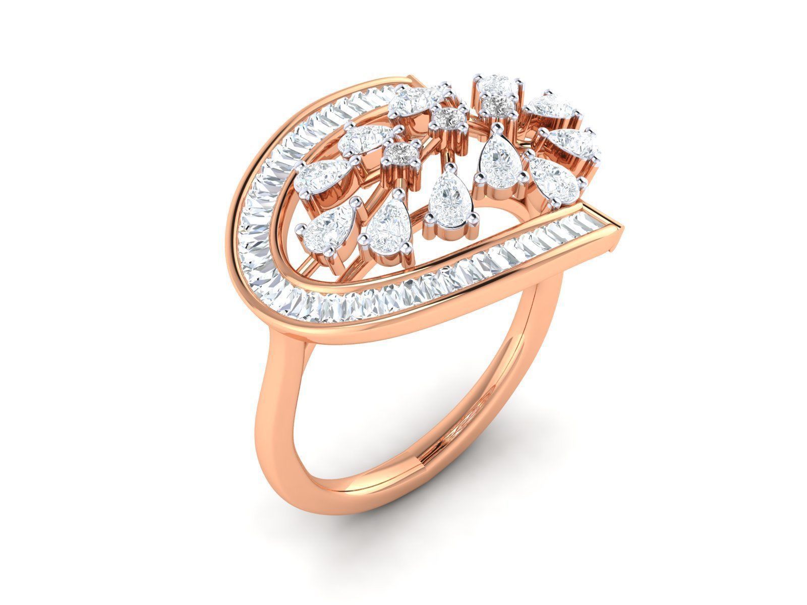 Women Ring 3dm stl render detail 3D print model_1