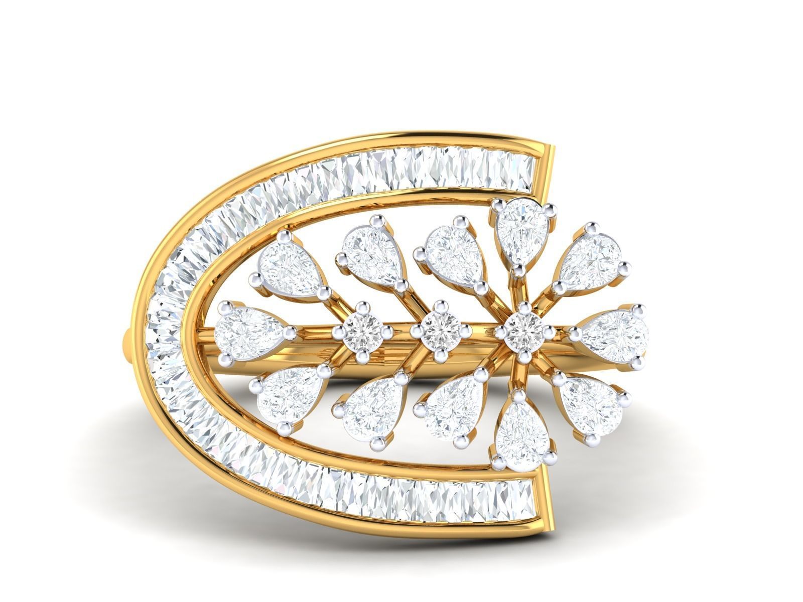 Women Ring 3dm stl render detail 3D print model_23