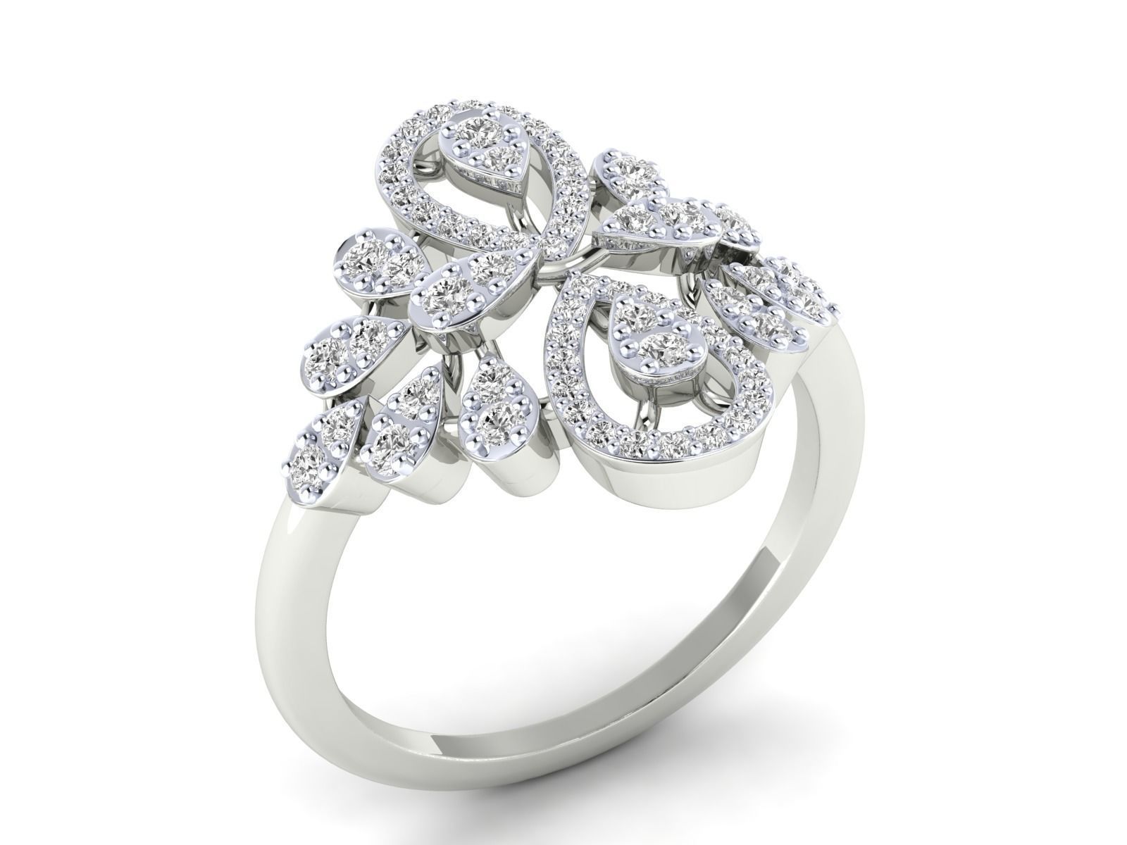 Women Ring 3dm stl render detail 3D print model_9