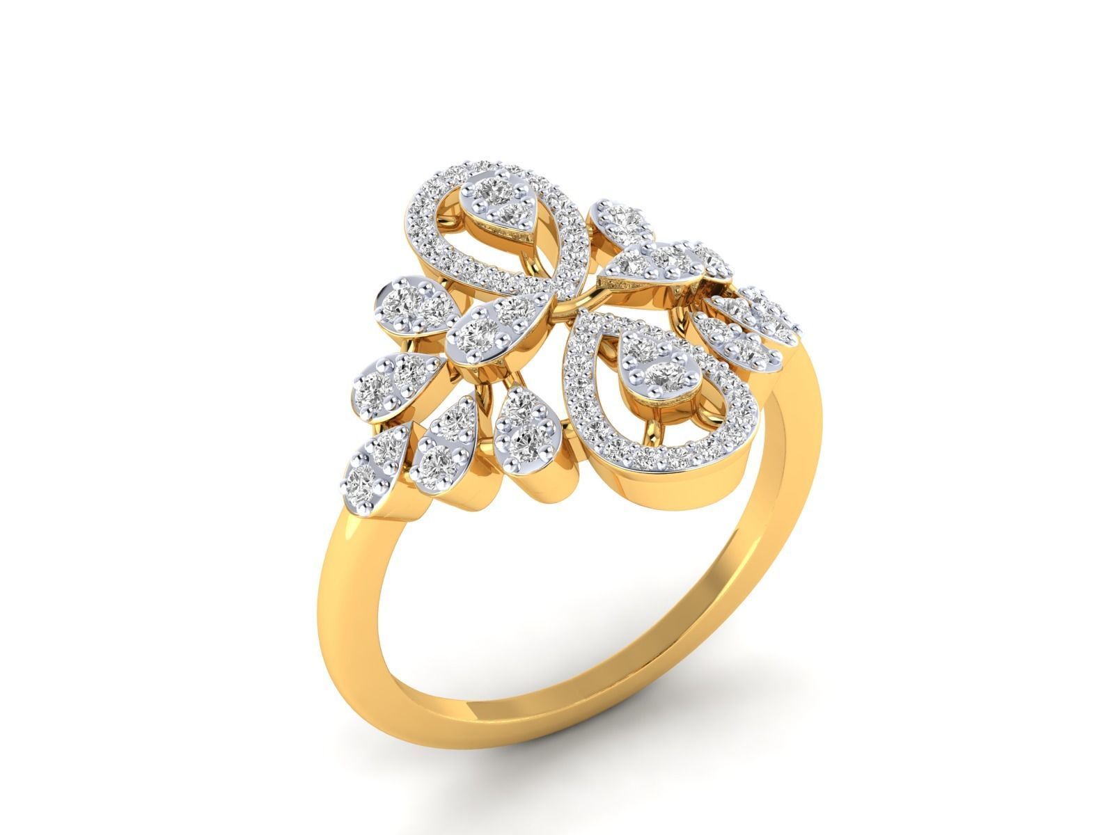 Women Ring 3dm stl render detail 3D print model_17