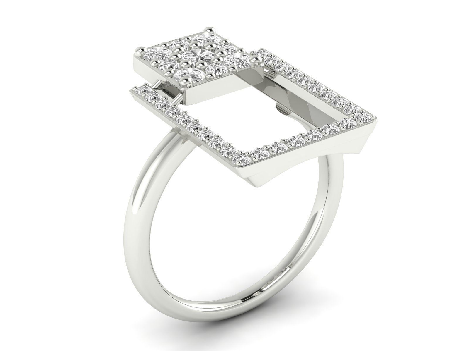 Women Ring 3dm stl render detail 3D print model_9