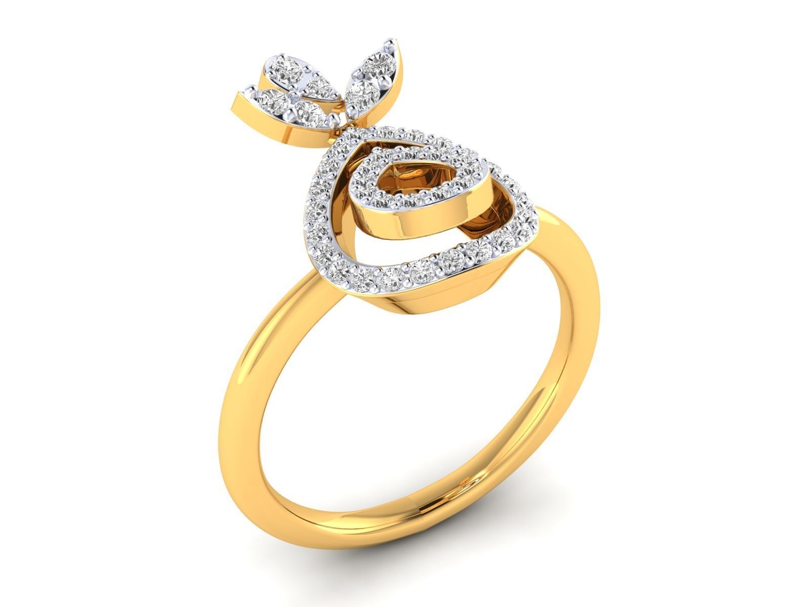 Women Ring 3dm stl render detail 3D print model_17