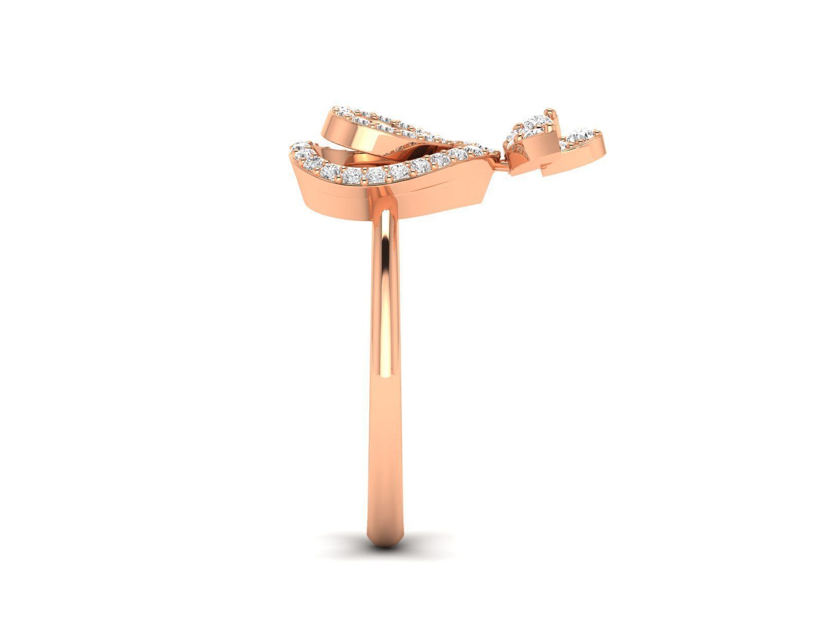 Women Ring 3dm stl render detail 3D print model_5