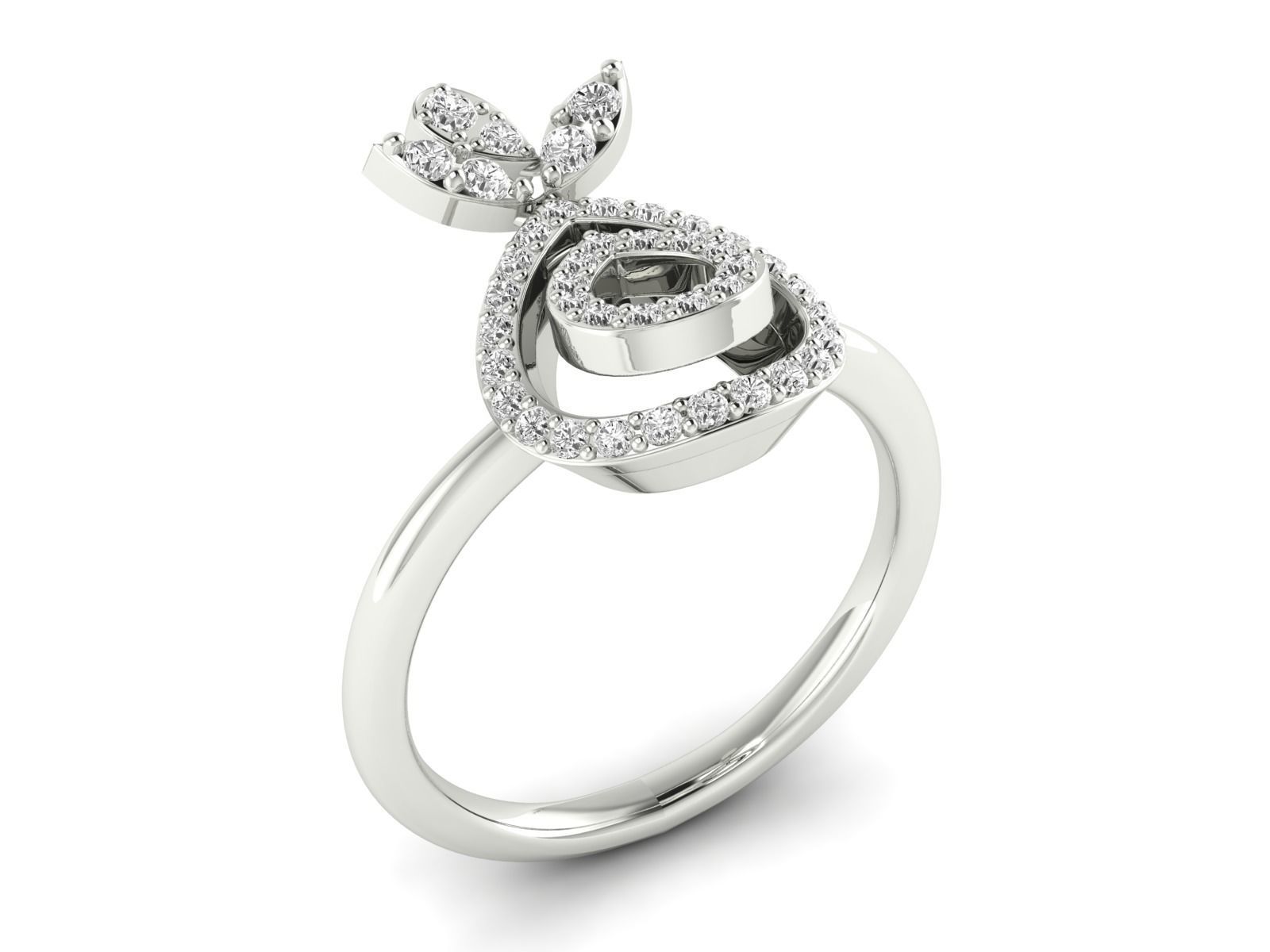 Women Ring 3dm stl render detail 3D print model_9