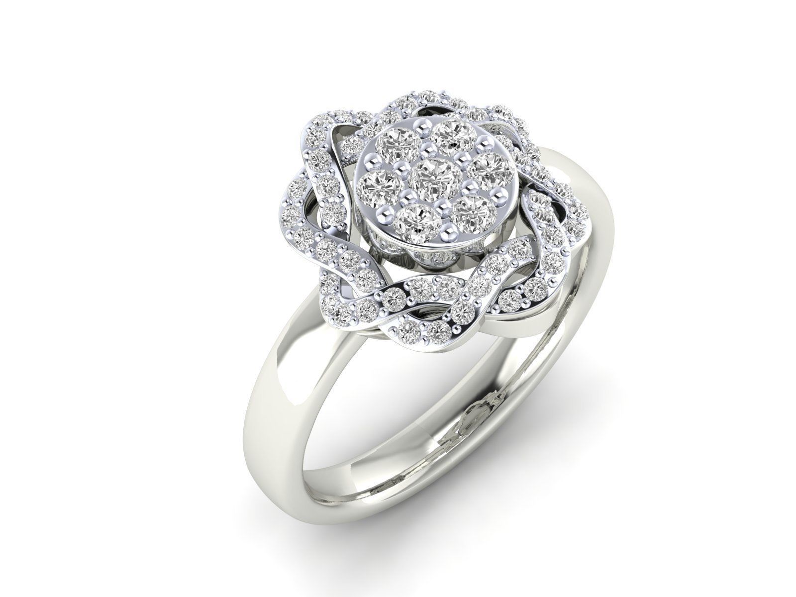 Women Ring 3dm stl render detail 3D print model_8