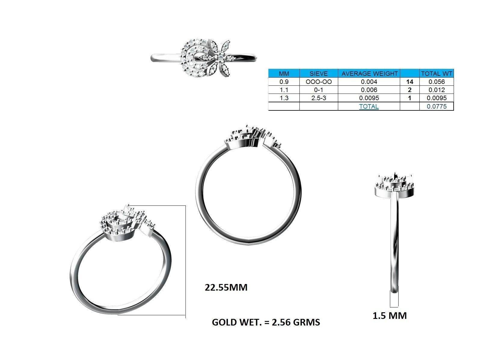 Women Ring 3dm stl render detail 3D print model_24