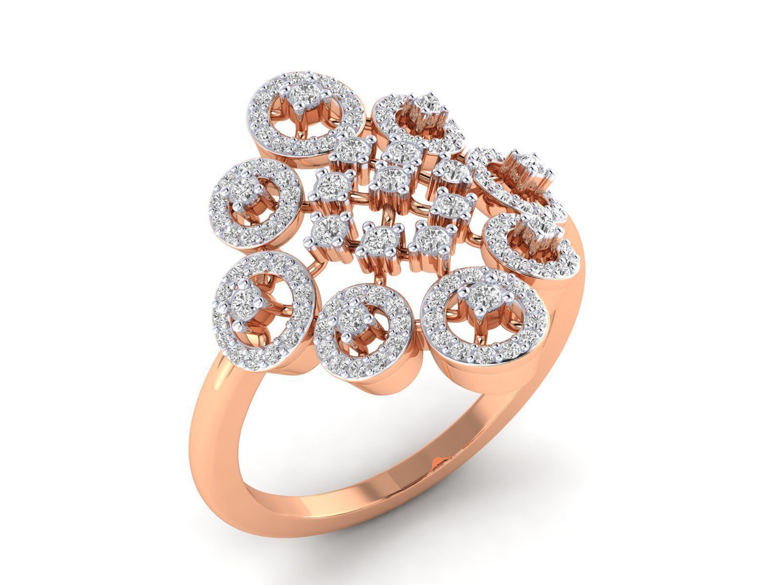 Women Ring 3dm stl render detail 3D print model_1