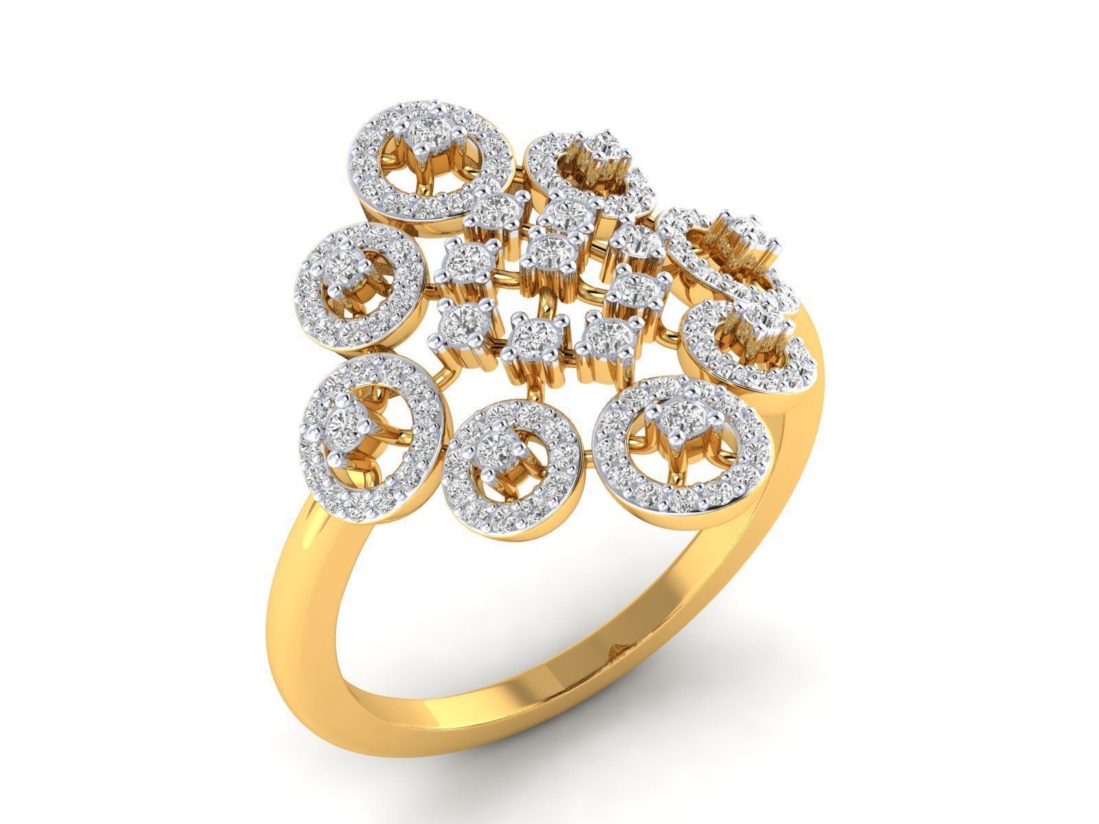 Women Ring 3dm stl render detail 3D print model_16