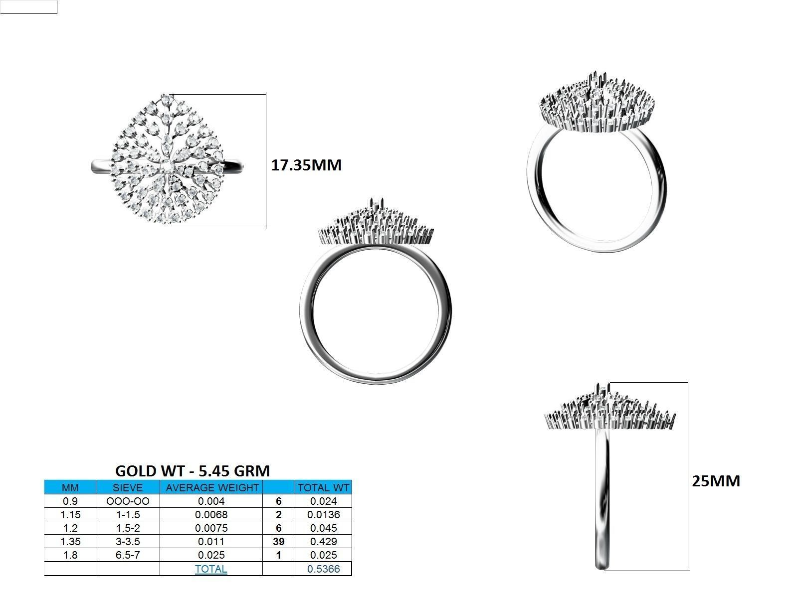 Women Ring 3dm stl render detail 3D print model_24