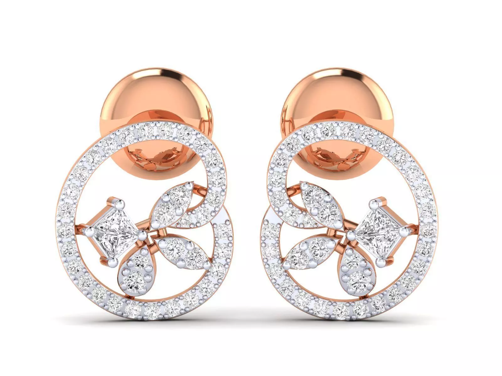 Women earrings 3dm stl render detail 3D print model