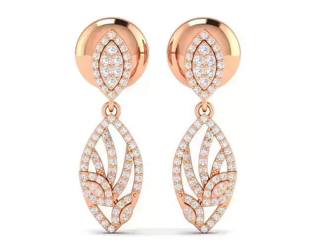 Women earrings 3dm stl render detail