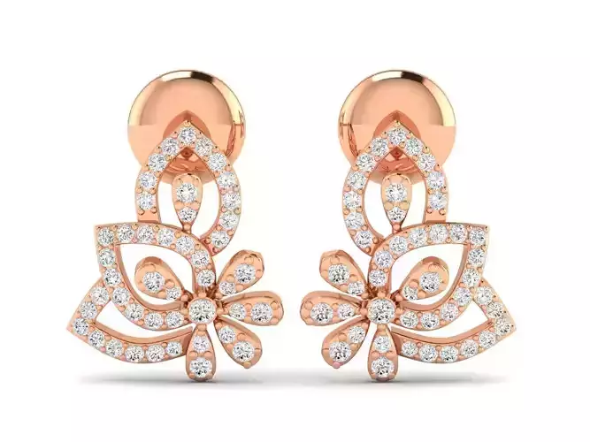 Women earrings 3dm stl render detail 3D print model
