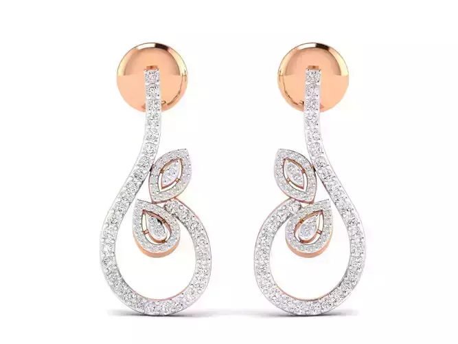 Women earrings 3dm stl render detail 3D print model