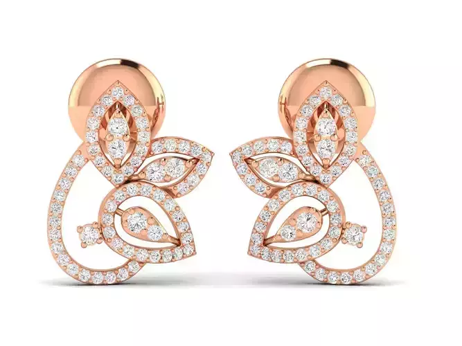 Women earrings 3dm stl render detail 3D print model