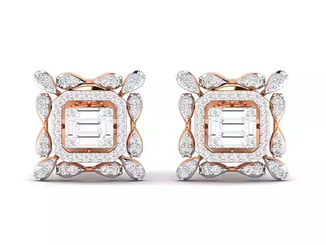 Women earrings 3dm stl render detail 3D print model
