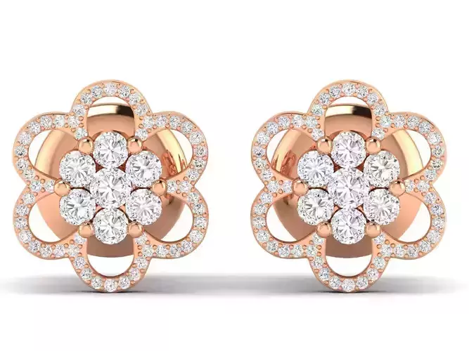 Women earrings 3dm stl render detail 3D print model