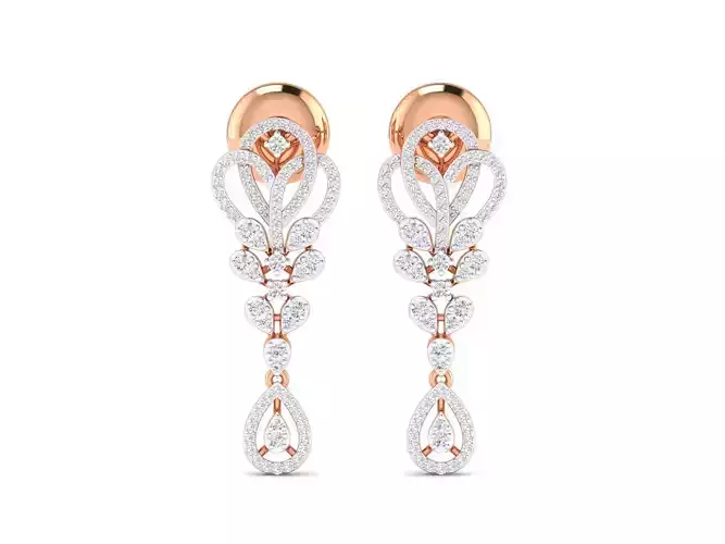 Women earrings 3dm stl render detail 3D print model
