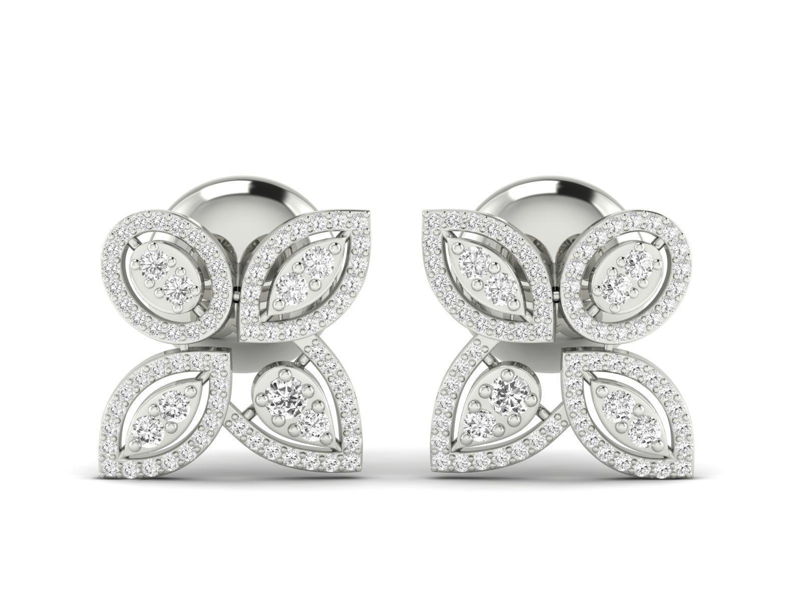 Women earrings 3dm stl render detail 3D print model_8