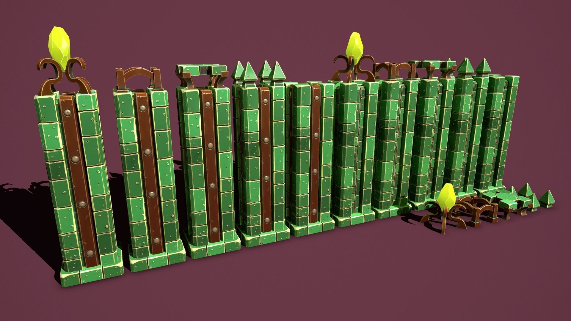 Fantasy cemetery Low-poly 3D model_23