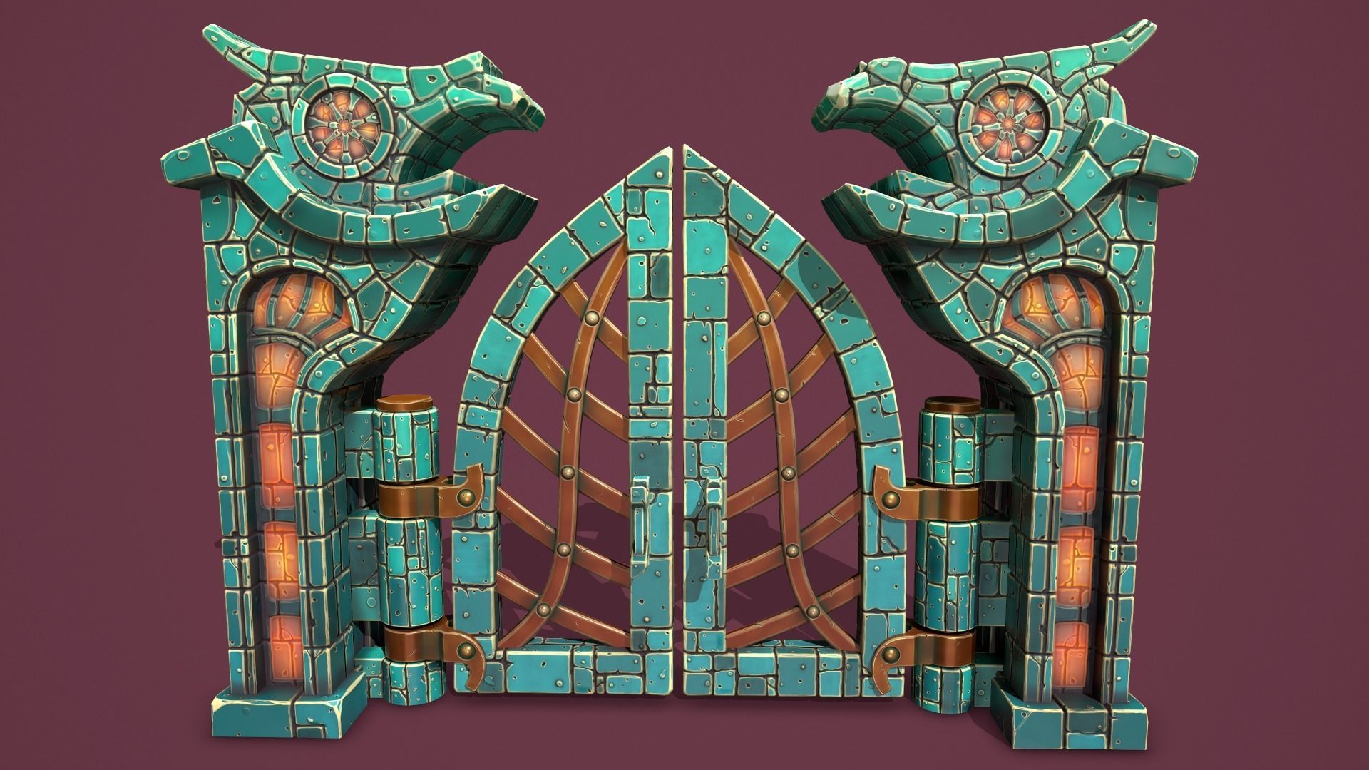 Fantasy cemetery Low-poly 3D model_15
