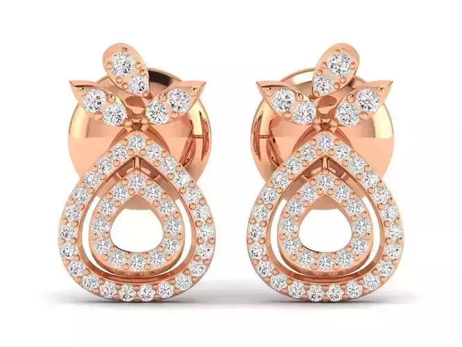 Women earrings 3dm stl render detail 3D print model
